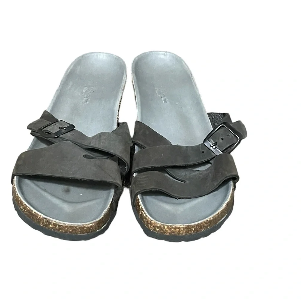 Christina Francini leather wedge sandals brown size 8.5 made in Italy - Picture 7 of 8